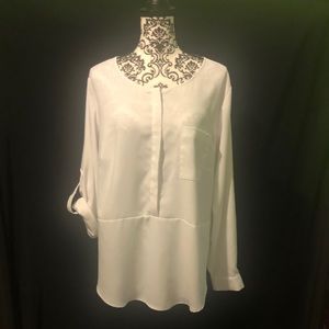 QVC Elizabeth & Clarke White Blouse 22W like new
